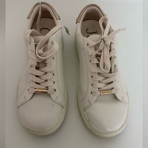 White leather Jimmy Choo tennis shoes - Size 35.5/ US size 5.5.